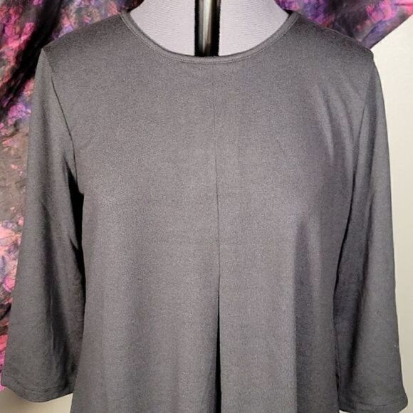 NWOT Denim & Co. Heavenly Jersey Round Neck 3/4 Sleeve Tunic Sz M - Picture 5 of 12